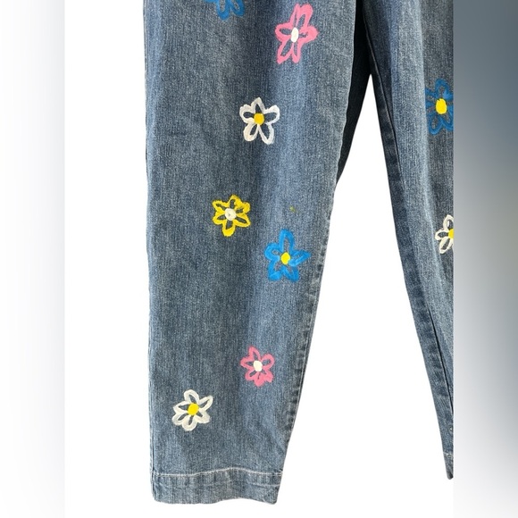 Madewell floral pleated high waisted straight leg jeans - Picture 2 of 4